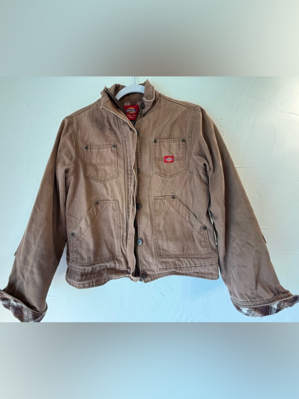 Dickies Brown Canvas Utility Jacket with Flannel Lining